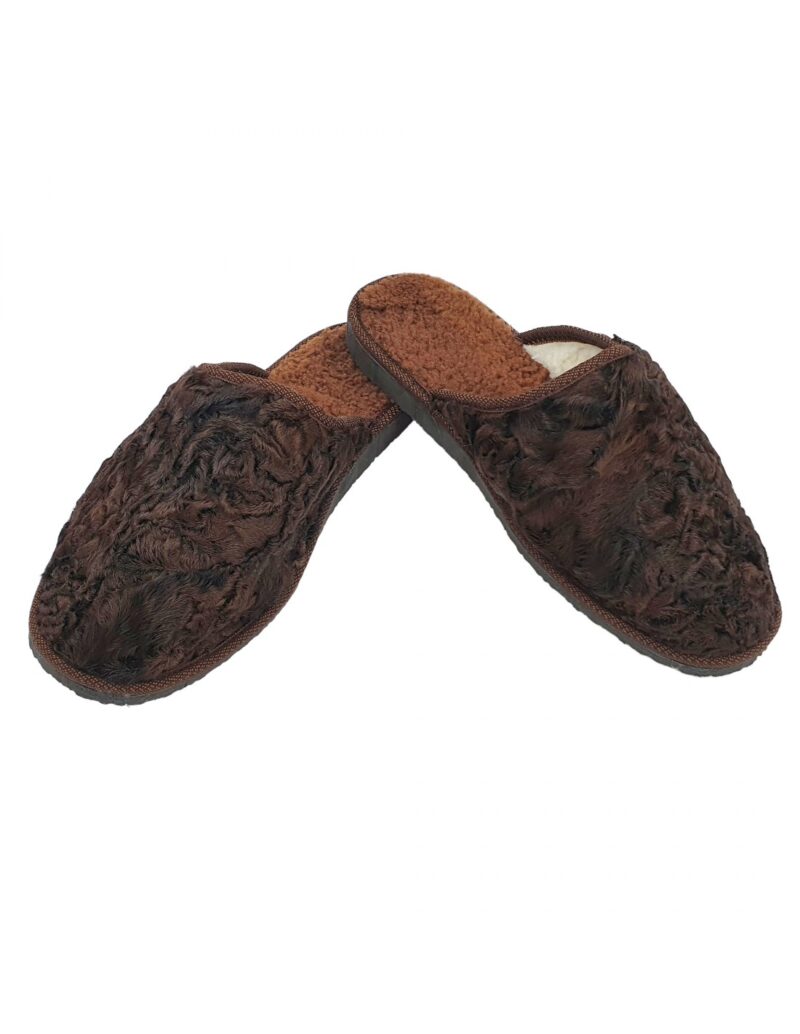 men slippers bitone brown