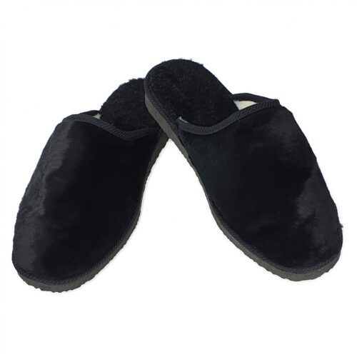 men slippers black