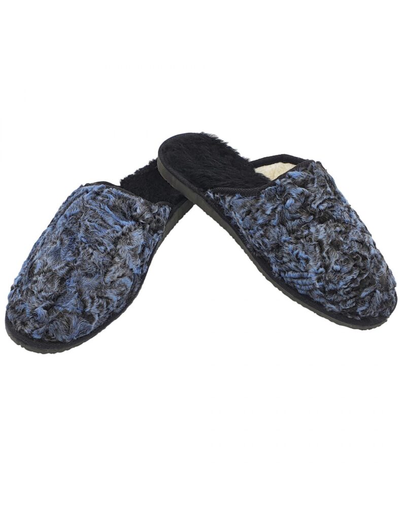 men slippers blue gris