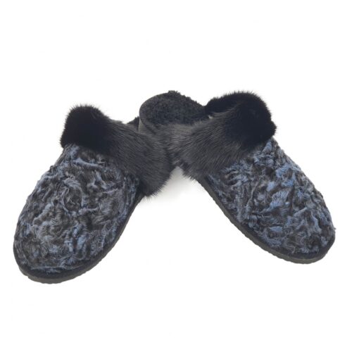 slippers blue gris