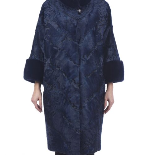 zana blue black coat